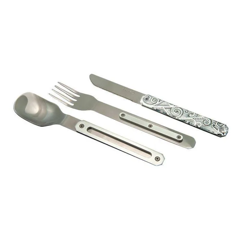 Couverts Nomades-AKINOD 12H34 Set de 3 couverts inox nomades ARABESQUE