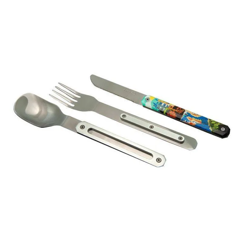 Couverts Nomades-AKINOD 12H34 Set de 3 couverts inox nomades COTE BASQUE