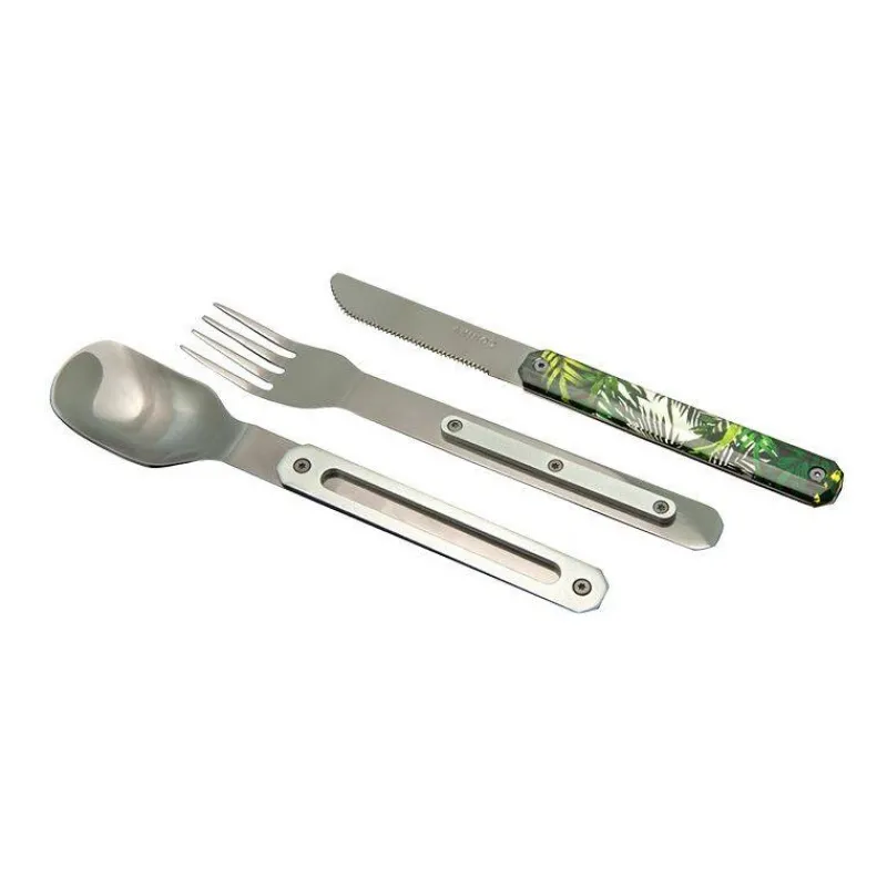 Couverts Nomades-AKINOD 12H34 Set de 3 couverts inox nomades JUNGLE