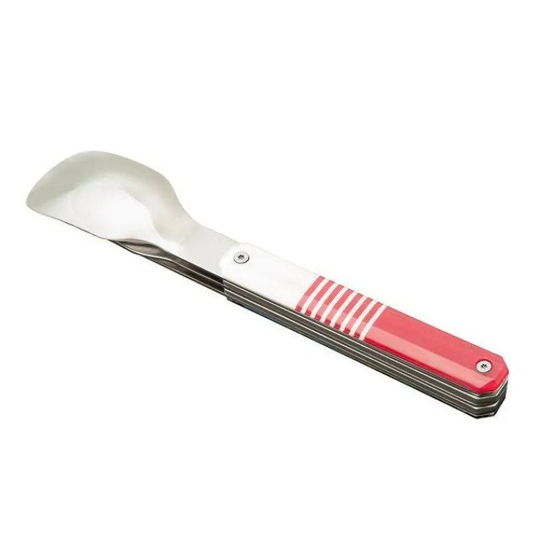 Couverts Nomades-AKINOD 12H34 Set de 3 couverts inox nomades MARINIERE ROUGE SC