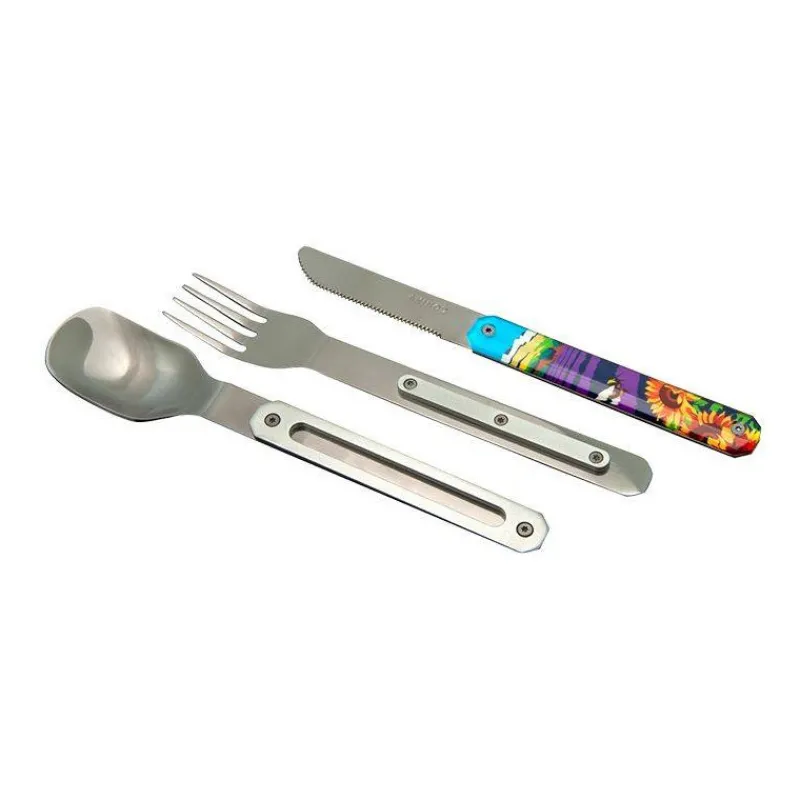 Couverts Nomades-AKINOD 12H34 Set de 3 couverts inox nomades PROVENCE