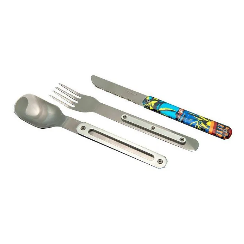 Couverts Nomades-AKINOD 12H34 Set de 3 couverts inox nomades RIVIERA