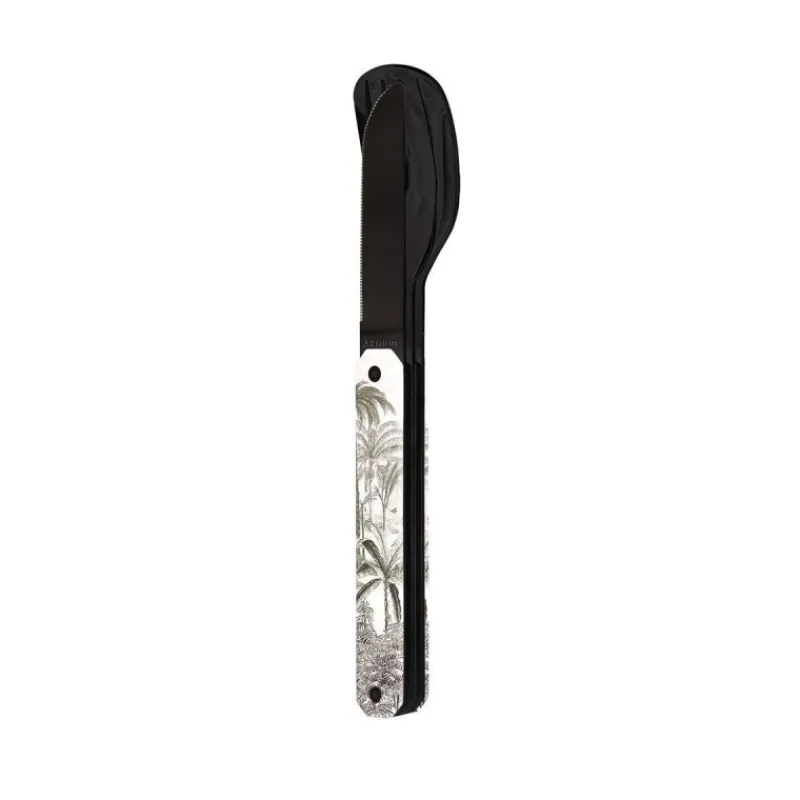 Couverts Nomades-AKINOD 12H34 Set de 3 couverts inox nomades TROPIQUE finition Black