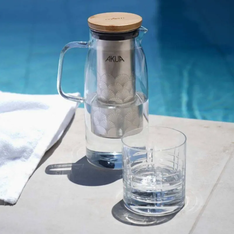 Carafes À Eau-COOKUT AKUA Carafe filtrante en verre 1.2 L - CARAFE EN VERRE SEULE