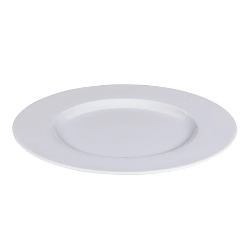 Assiettes Plates-TABLE PASSION ALASKA Assiette Plate à aile en porcelaine blanche D27