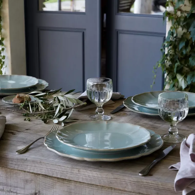 Assiettes Plates-COSTA NOVA ALENTEJO Assiette plate en Grès D30 Vert celadon