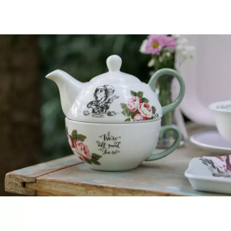 Tasses | Théières, Cafetières Et Accessoires-Kitchen Craft ALICE IN WONDERLAND  Solitaire en porcelaine 420 ml (tasse 290 ml)  KitchenCraft