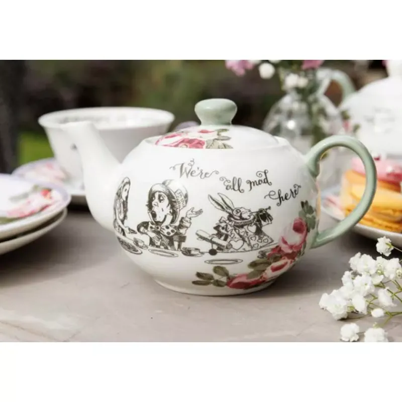 Théières, Cafetières Et Accessoires-Kitchen Craft ALICE IN WONDERLAND  Théière en porcelaine 400 ml KitchenCraft Coffret cadeau