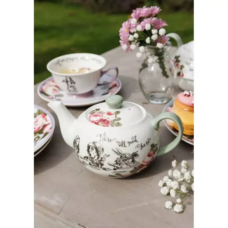 Théières, Cafetières Et Accessoires-Kitchen Craft ALICE IN WONDERLAND  Théière en porcelaine 400 ml KitchenCraft Coffret cadeau