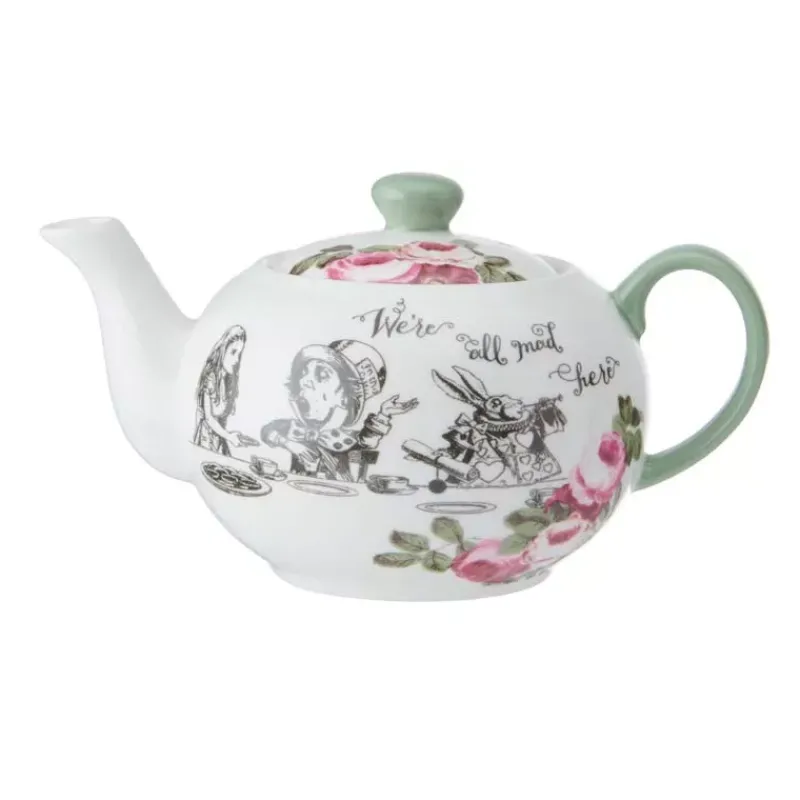 Théières, Cafetières Et Accessoires-Kitchen Craft ALICE IN WONDERLAND  Théière en porcelaine 400 ml KitchenCraft Coffret cadeau