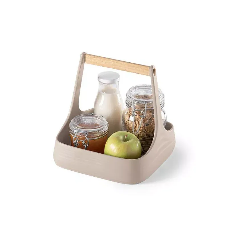 Plateaux Mélamine | Rangements À Épices-Guzzini ALL TOGETHER Caddy de table petit plateau en plastique recyclé Gris