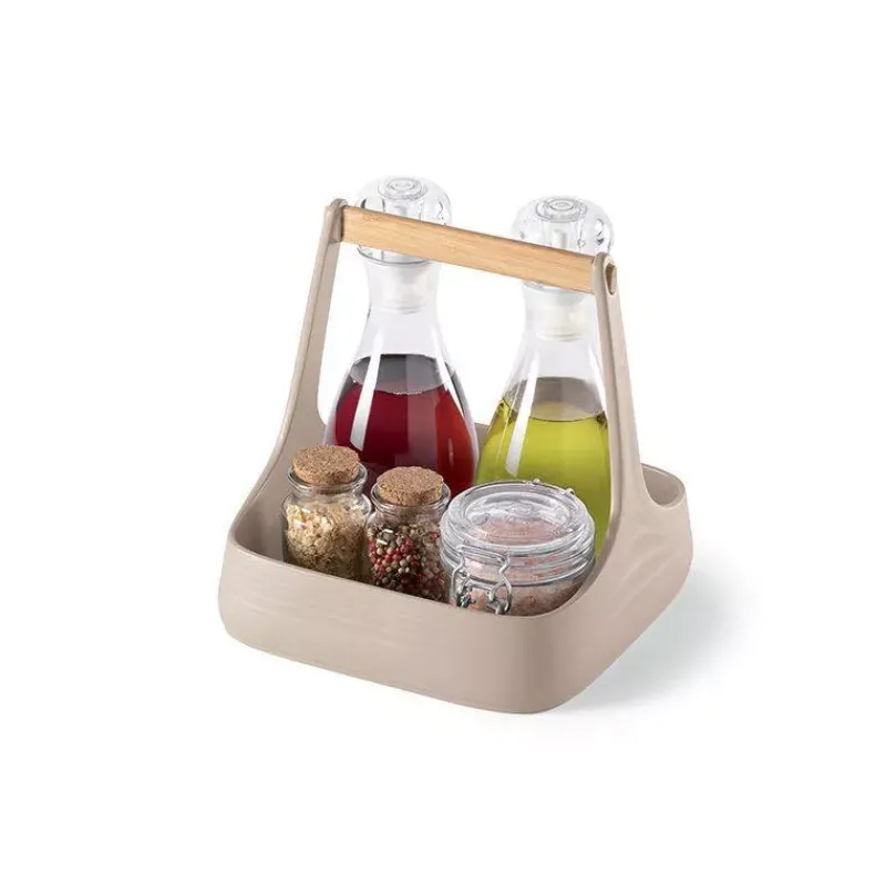 Plateaux Mélamine | Rangements À Épices-Guzzini ALL TOGETHER Caddy de table petit plateau en plastique recyclé Gris