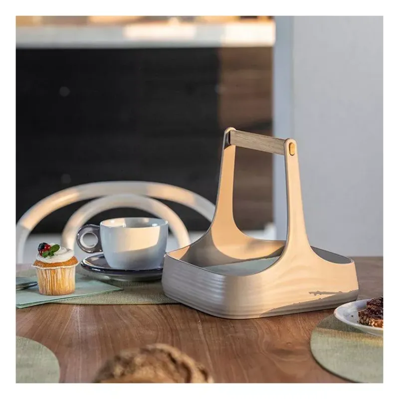 Plateaux Mélamine | Rangements À Épices-Guzzini ALL TOGETHER Caddy de table petit plateau en plastique recyclé Gris