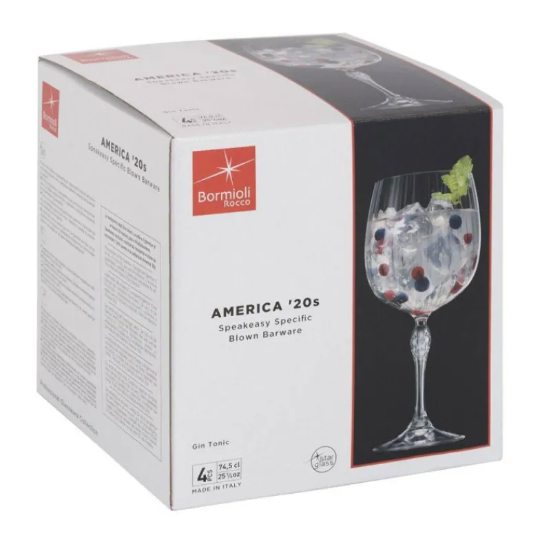 Verres À Cocktails | Verres À Pied-La Casserolerie AMERICA 20s Verre à pied Gin Spritz Cocktail 74.5 cl Luigi Bornioli - Les 4