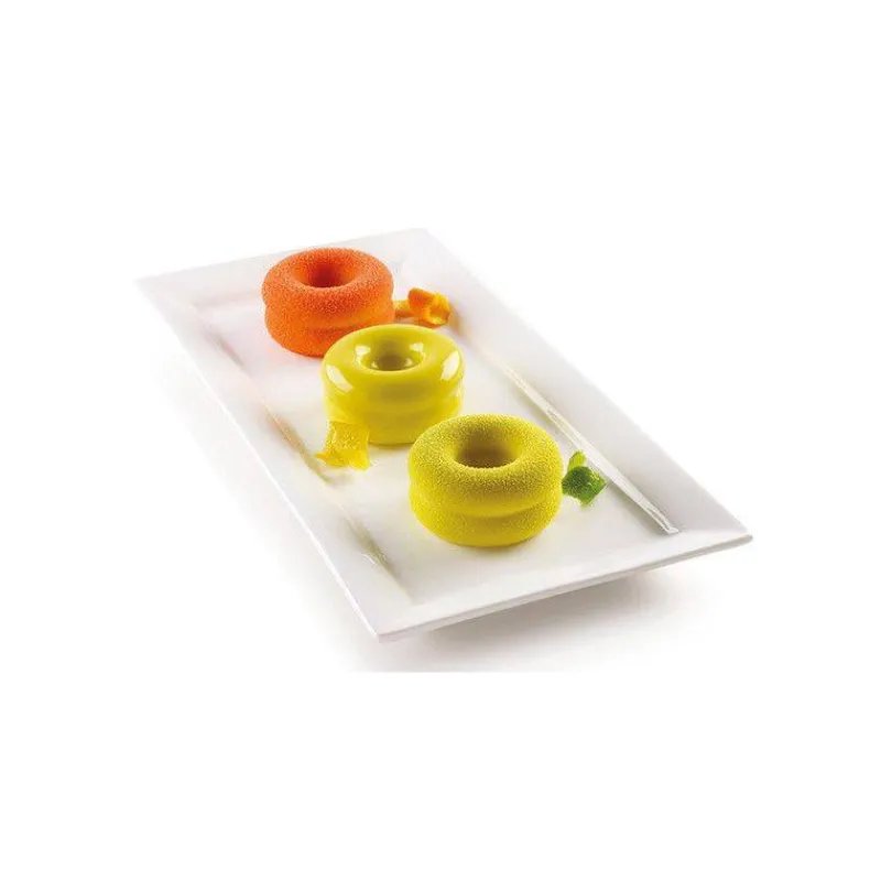 Moules Silikomart | Moules À Gâteaux Silicone-SilikoMart ARENA Mini Moule rond en silicone 3Design D7 cm SC