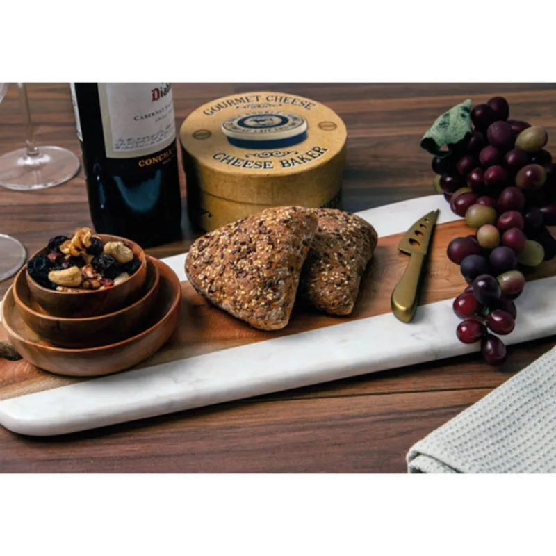 Planches En Marbre-Kitchen Craft ARTESA Planche de service Tapas Marbre et Acacia