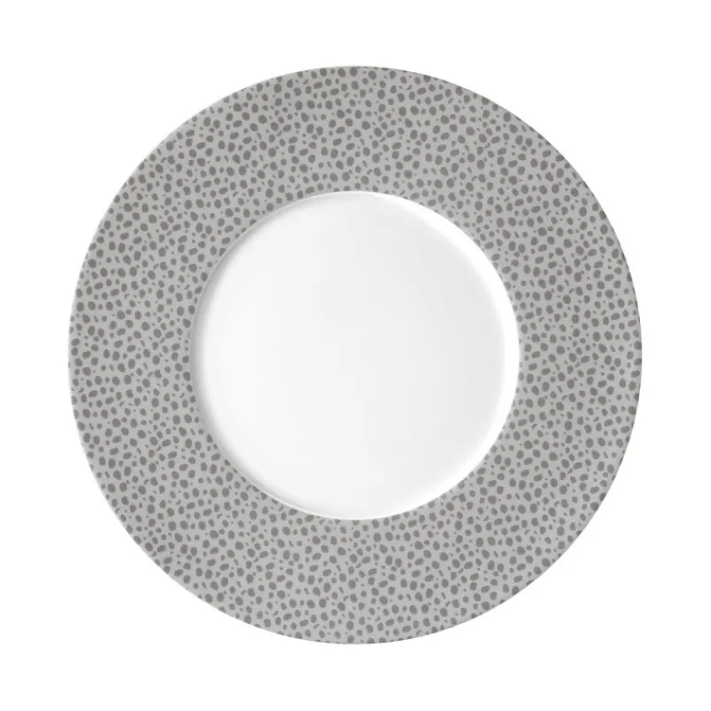 Assiettes Plates-Mu00e9dard de NOBLAT BAGHERA Assiette Plate Médard de NOBLAT D27 Pocelaine Décor Platinum