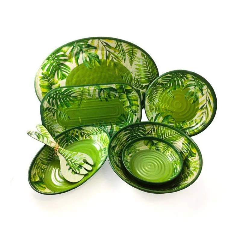 Vaisselle Incassable | Assiettes À Desserts-Easy Life BALI Assiette à desserts Mélamine D21 Vert - Lot de 6  SC