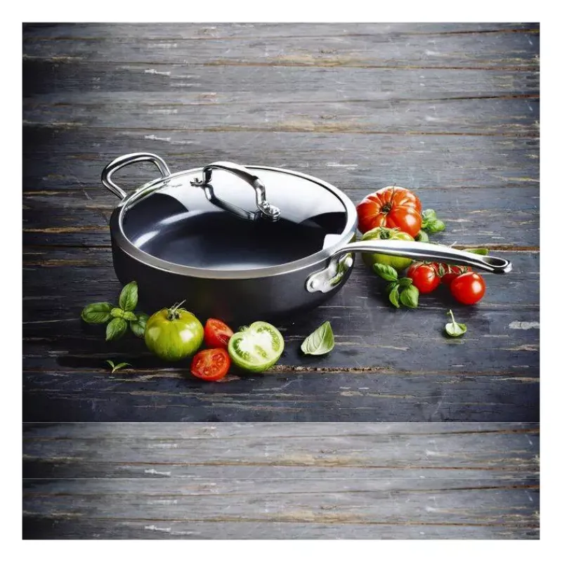 Sauteuses Revêtements Céramique | Sauteuses Revêtements Anti-adhérents-GreenPan BARCELONA Pro Sauteuse aluminium  revêtement céramique avec couvercle D28 Nouveau Modèle