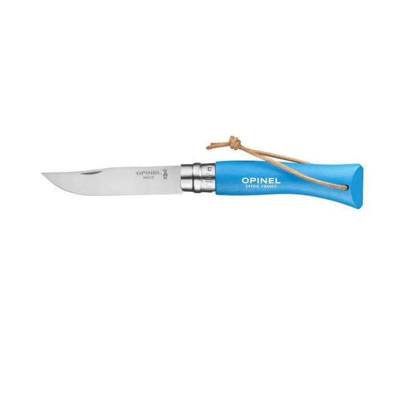 Couteaux De Poche | Couteaux Fermants-OPINEL Baroudeur couteau de poche fermant, bague double sécurité N°7 Bleu Cyan