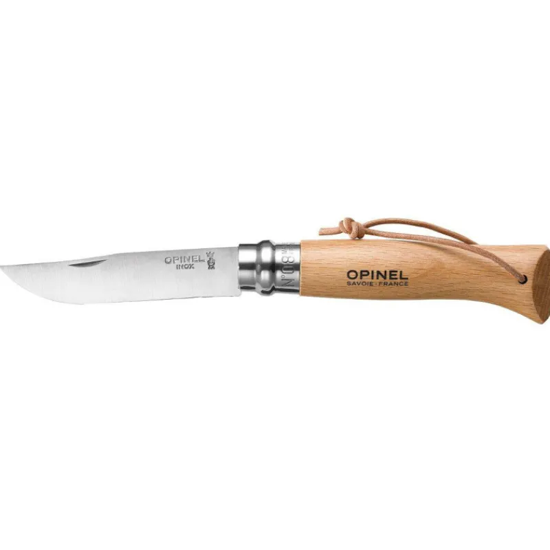 Couteaux De Poche | Couteaux Fermants-OPINEL Baroudeur couteau de poche fermant, bague double sécurité N°8 Bois naturel
