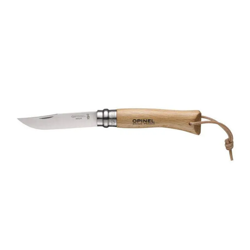 Couteaux De Poche | Couteaux Fermants-OPINEL Baroudeur couteau de poche fermant, bague double sécurité N°7 Hêtre