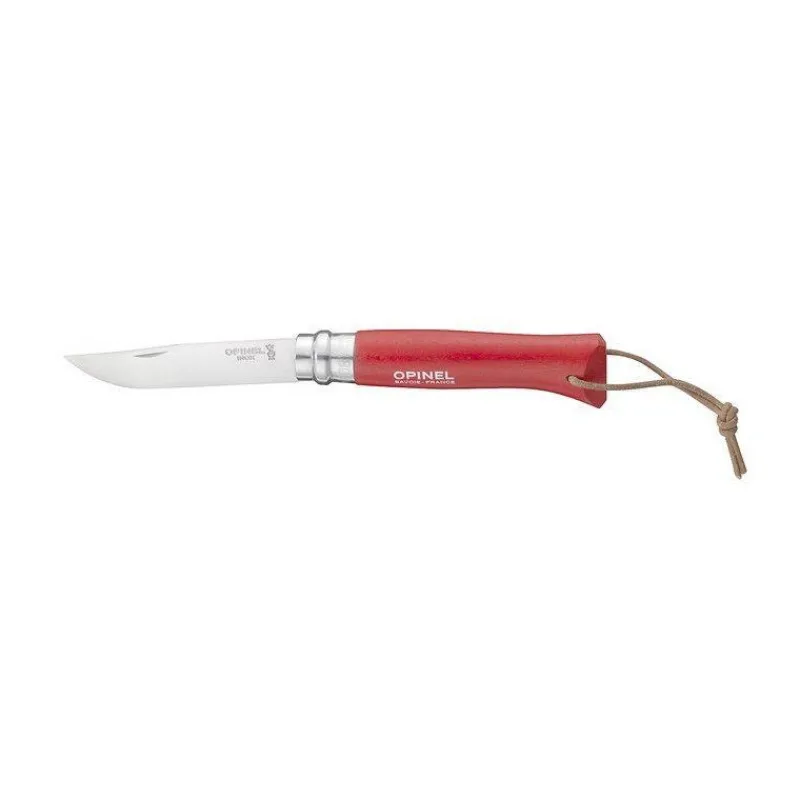Couteaux De Poche | Couteaux Fermants-OPINEL Baroudeur couteau de poche fermant, bague double sécurité N°8 Rouge