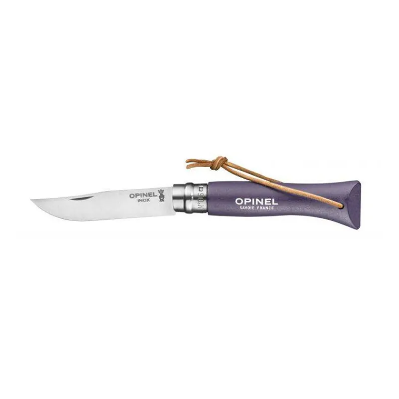Couteaux De Poche | Couteaux Fermants-OPINEL Baroudeur couteau de poche fermant, bague double sécurité N°6 Violet Gris