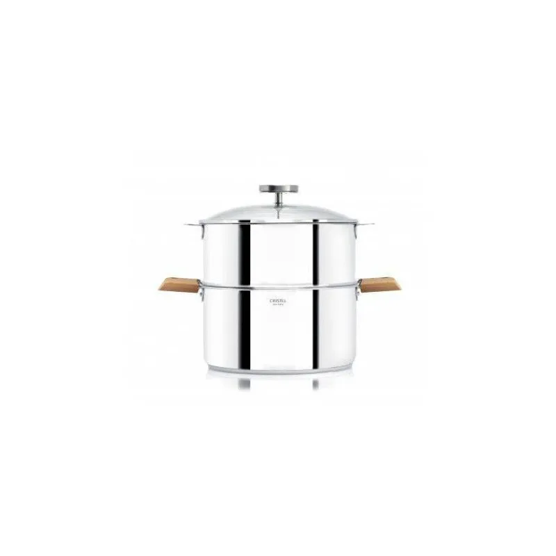 Cuits Vapeur Inox | Cuiseurs Vapeur Simples 1 Niveau-CRISTEL BIOME Cuisson Saine Ensemble Cuit vapeur amovible avec Thermostat D24 HETRE
