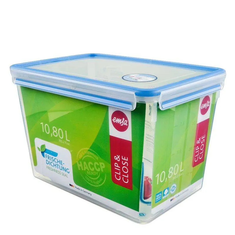 Boites Et Saladiers | Boites Hermétiques-EMSA Boite alimentaire avec couvercle hermétique CLIP&CLOSE Rectangle 10.8 L