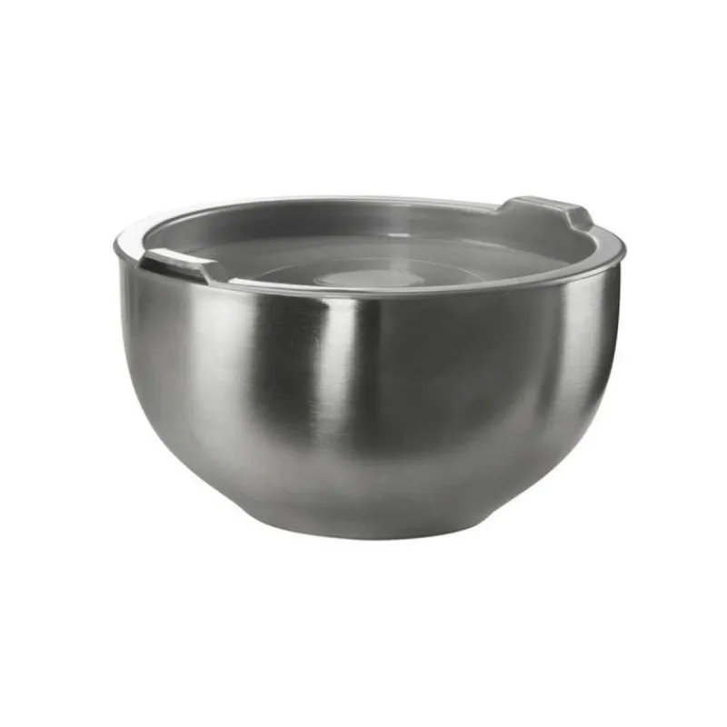 Boites Et Saladiers | Bols À Mixer-GSW Bol Saladier double paroi en acier inoxydable + couvercle D18