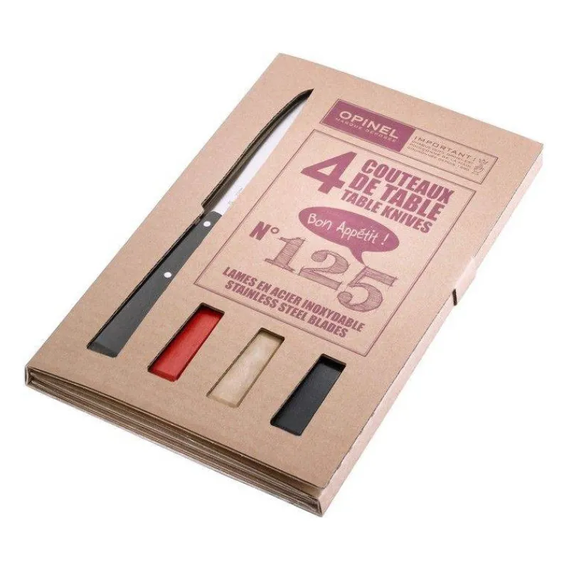 Couteaux À Steak | Couteaux-OPINEL BON APPETIT Coffret de 4 Couteaux de  table steak   Esprit LOFT