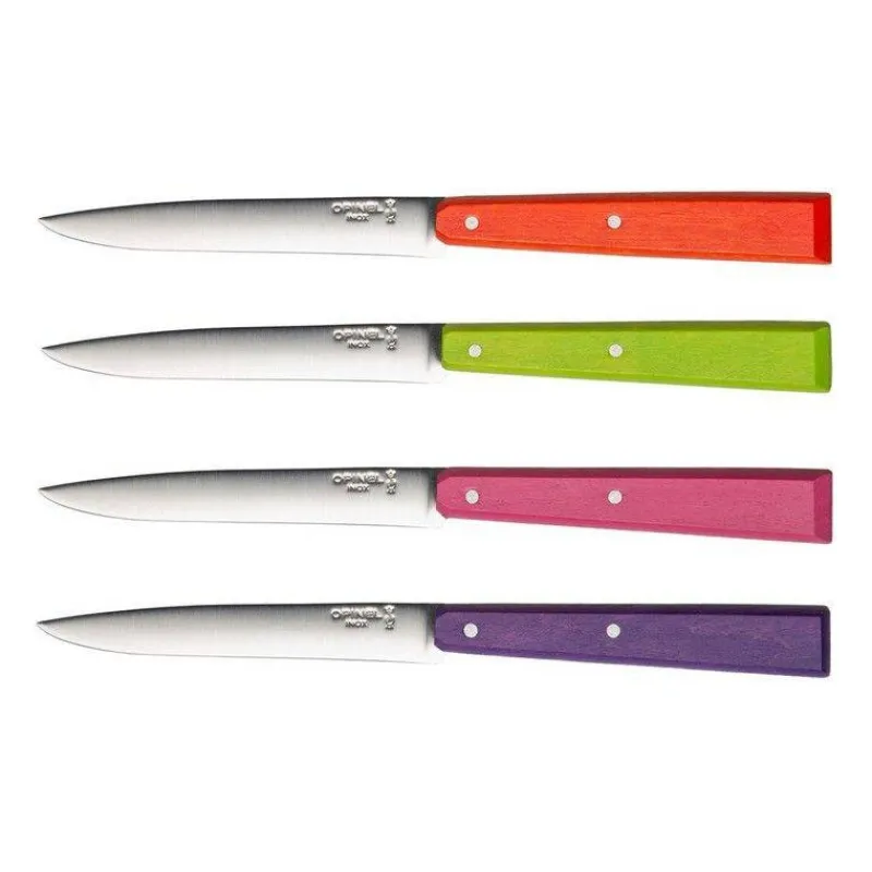 Couteaux À Steak | Couteaux-OPINEL BON APPETIT Coffret de 4 Couteaux de  table steak   Esprit POP