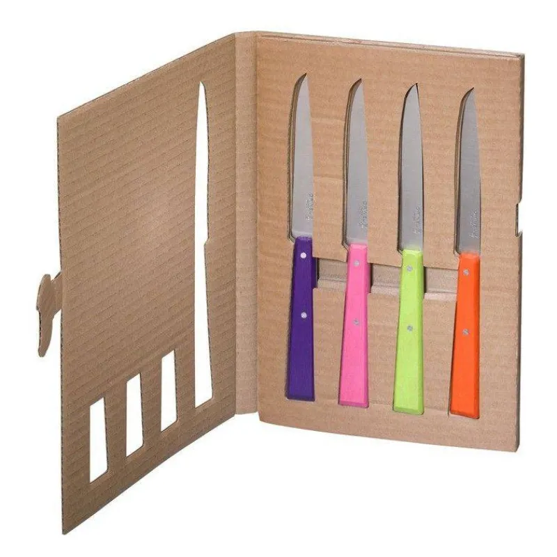 Couteaux À Steak | Couteaux-OPINEL BON APPETIT Coffret de 4 Couteaux de  table steak   Esprit POP