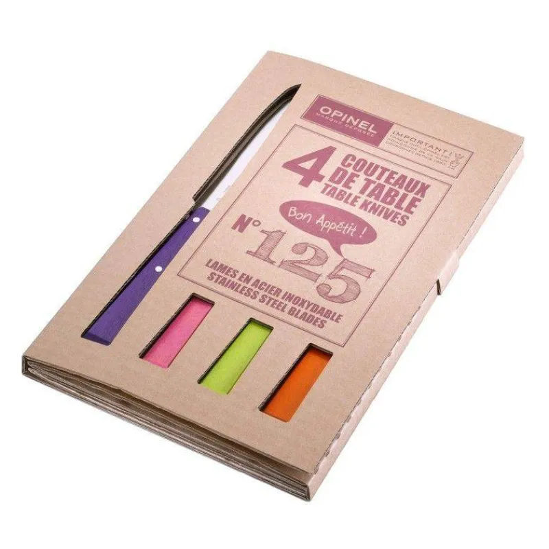 Couteaux À Steak | Couteaux-OPINEL BON APPETIT Coffret de 4 Couteaux de  table steak   Esprit POP