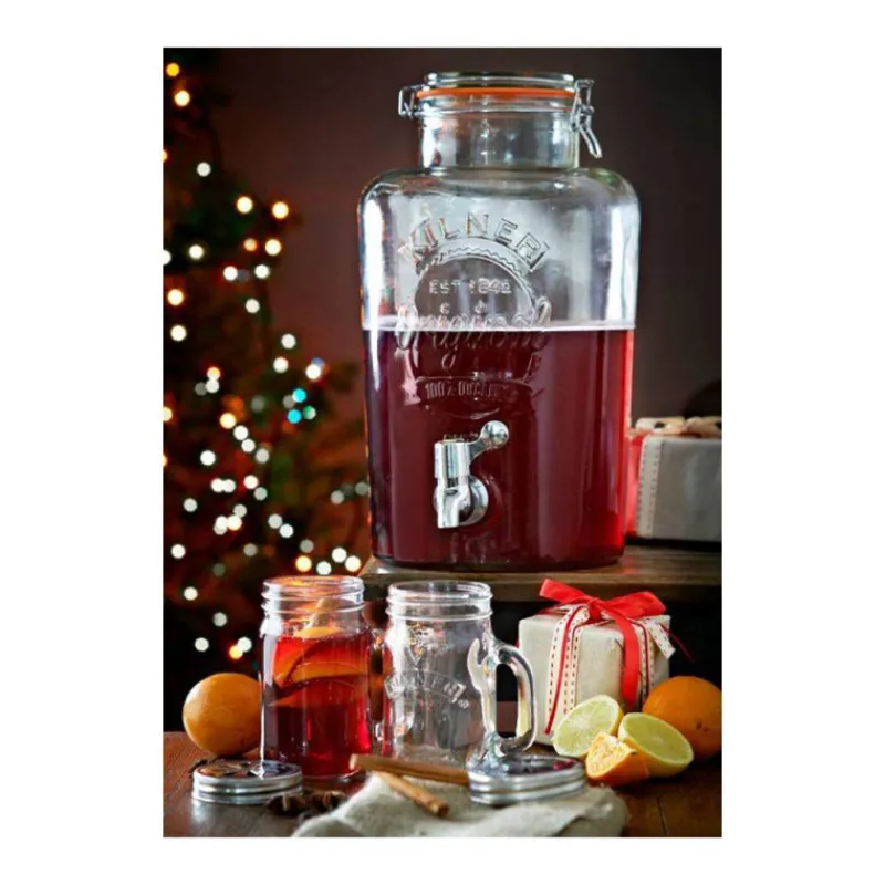 Bonbonnes À Punch-Kilner Bonbonne en verre avec robinet jus punch rhum arrangé 8 L SC