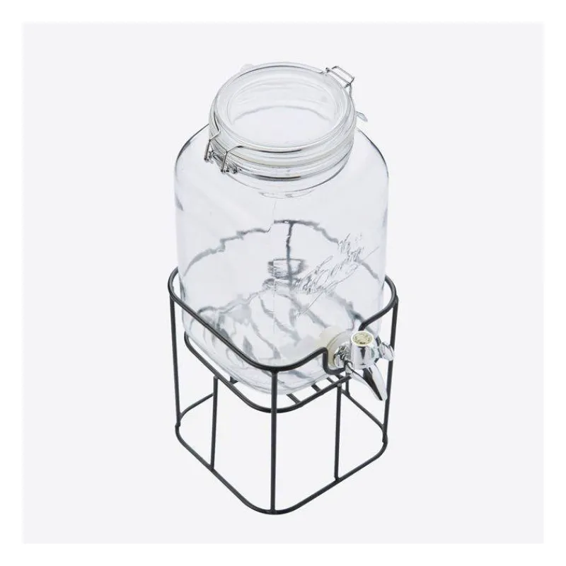 Bonbonnes À Punch-Point Virgule Bonbonne en verre sur support avec robinet jus punch rhum arrangé 3.5 L