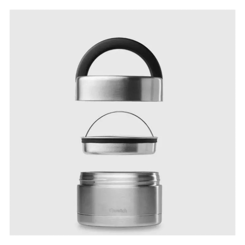 Boites Repas Isothermes-Qwetch Boîte repas isotherme double paroi en Inox 850 ml Anémone Terracota