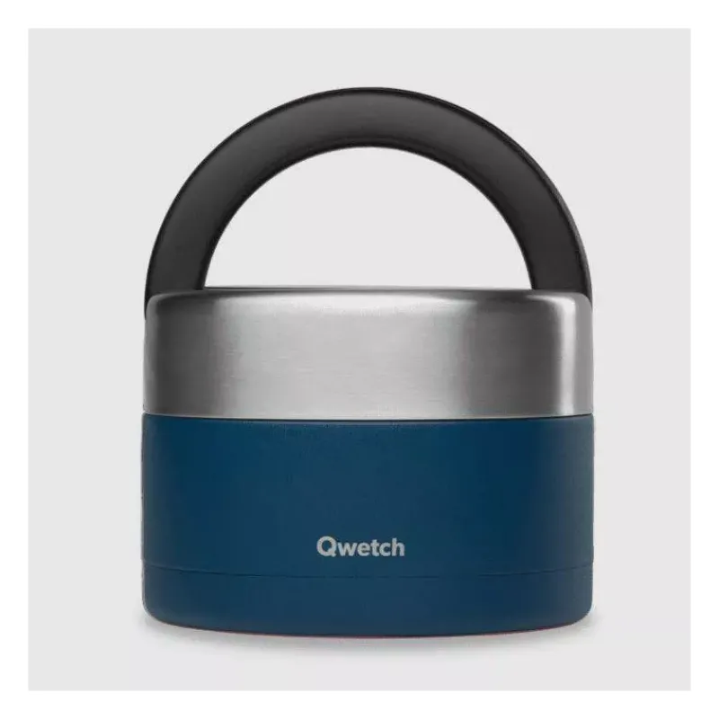Boites Repas Isothermes-Qwetch Boîte repas isotherme double paroi en Inox 850 ml Bleu nuit