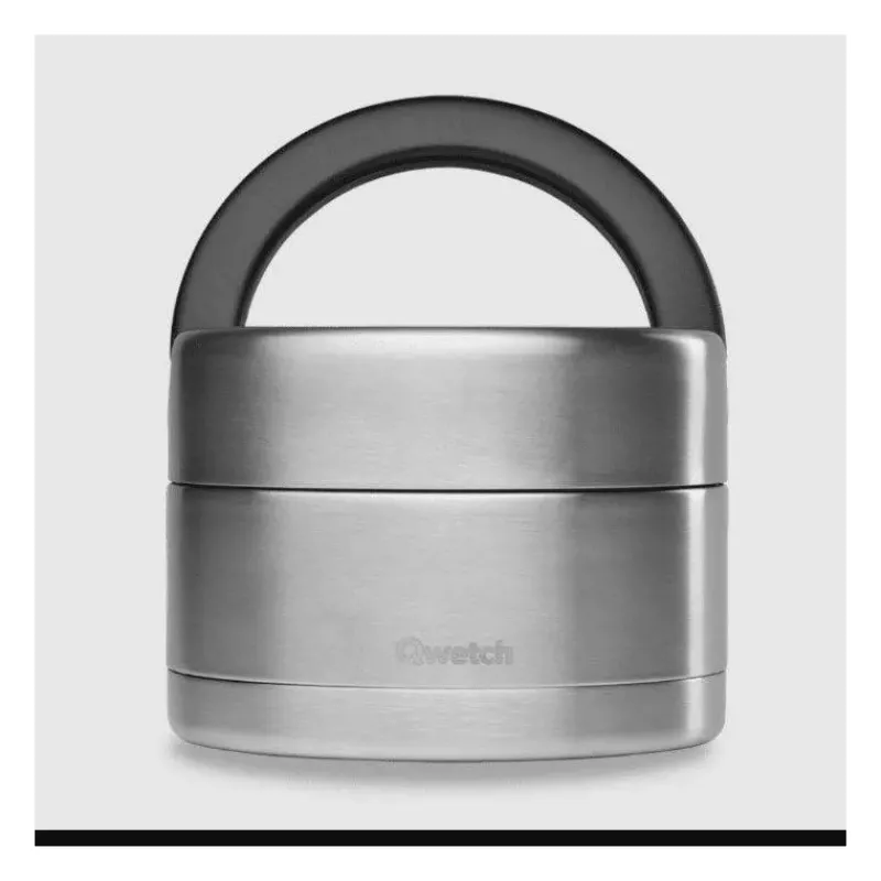 Boites Repas Isothermes-Qwetch Boîte repas isotherme double paroi en Inox 850 ml Inox brossé