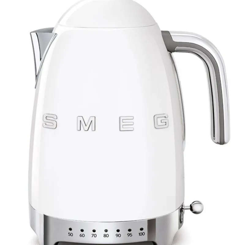 Bouilloires Programmables | Bouilloires Électriques-SMEG Bouilloire électrique à température variable Années 50 Blanc