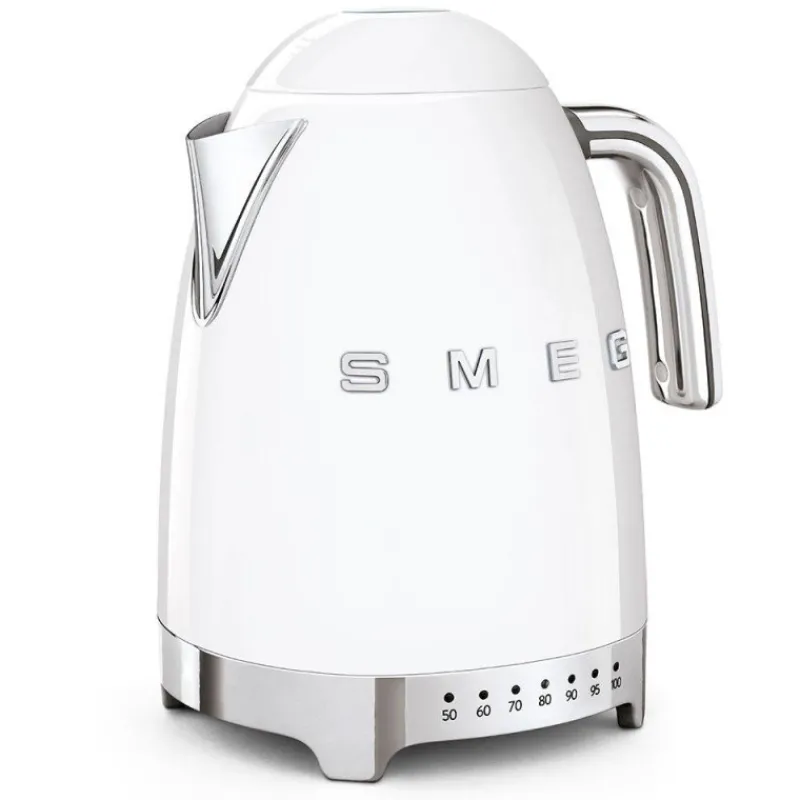 Bouilloires Programmables | Bouilloires Électriques-SMEG Bouilloire électrique à température variable Années 50 Blanc