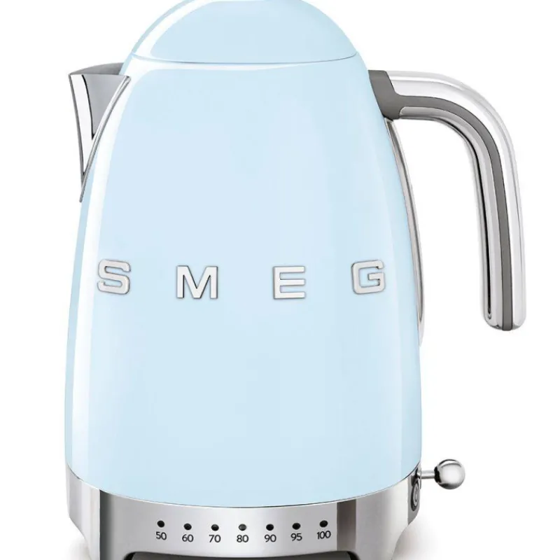 Bouilloires Programmables | Bouilloires Électriques-SMEG Bouilloire électrique à température variable Années 50 Bleu Azur