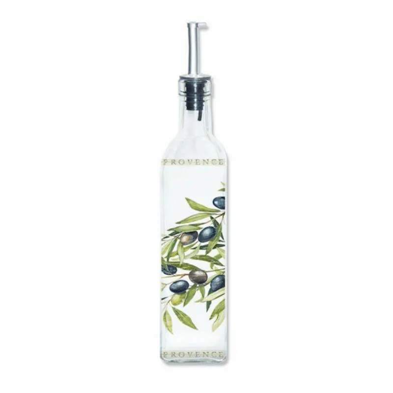 Bouteilles | Vinaigriers Et Huiliers-Easy Life Bouteille Huile verre 500ml Bouchon verseur décor Olives SC