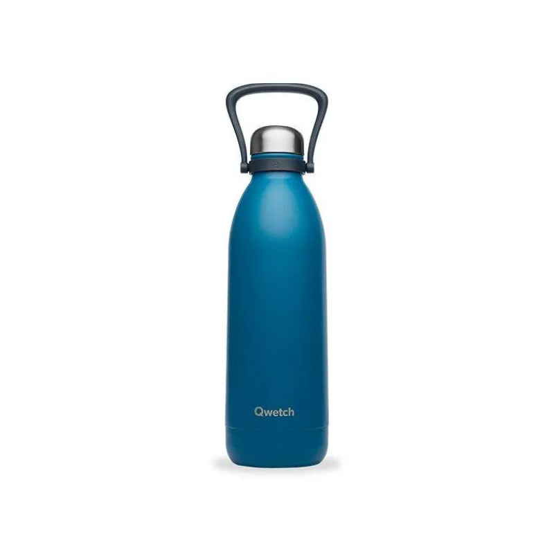 Gourdes Isothermes Et Mugs-Qwetch Bouteille isotherme double paroi en Inox avec poignée TITAN   1.5 L Bleu Canard