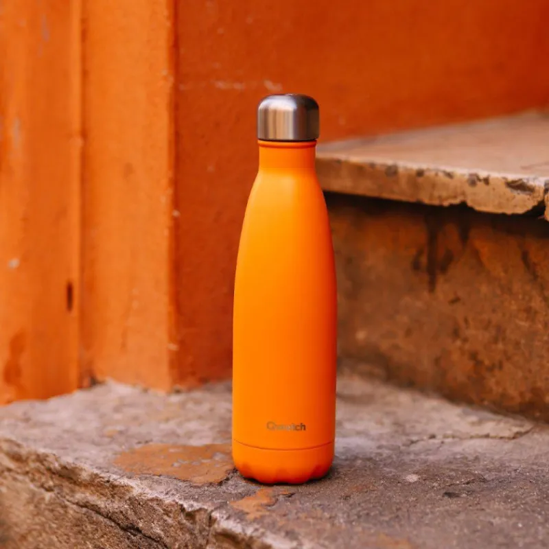 Gourdes Isothermes Et Mugs-Qwetch Bouteille isotherme double paroi en Inox avec poignée TITAN 1.5 L Orange Pop