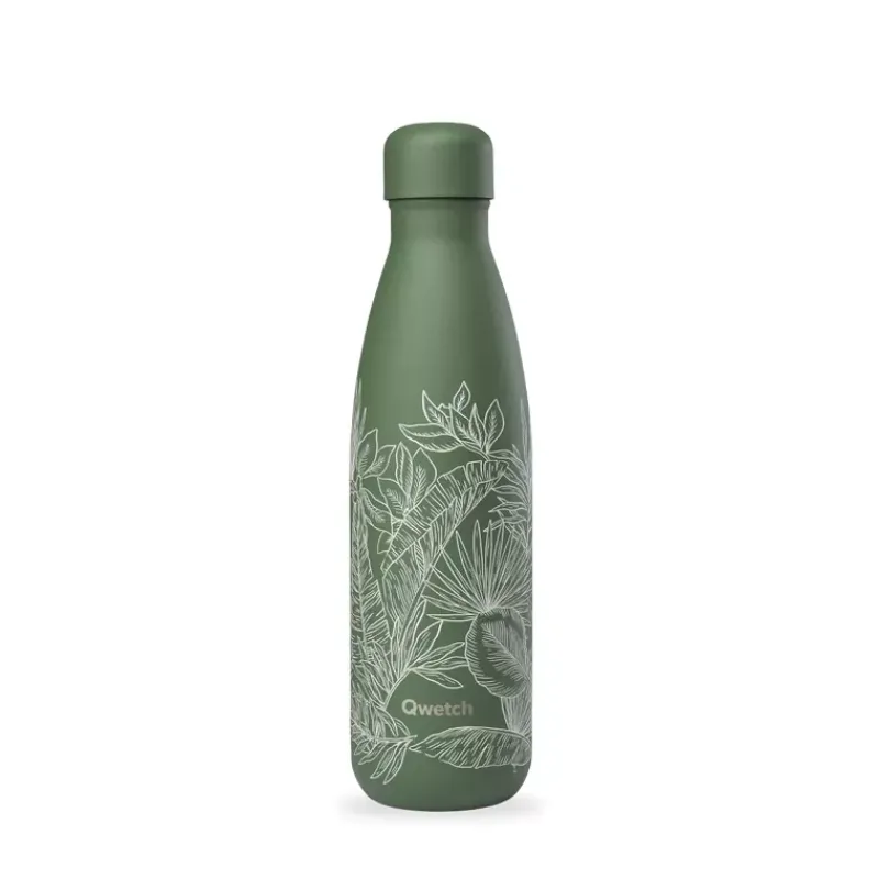 Gourdes Isothermes Et Mugs | Gourdes-Qwetch Bouteille isotherme double paroi 500 ml EVERGREEN JUNGLE Édition de Noël