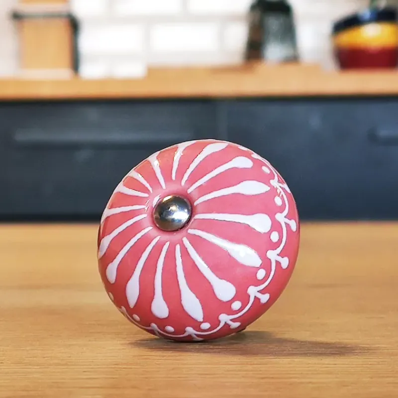L'incroyable Cocotte Cookut-COOKUT Bouton Poignée de couvercle boule en céramique pour L´incroyable Cocotte - Boule Rose Guimauve
