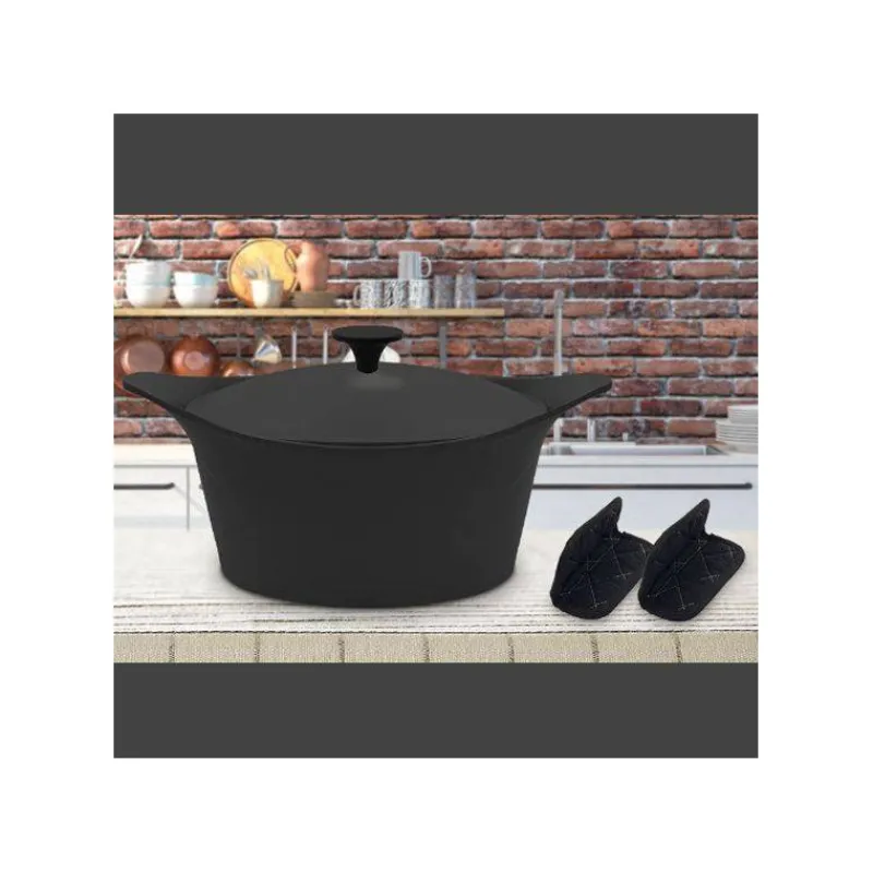 L'incroyable Cocotte Cookut-COOKUT Bouton Poignée de couvercle en aluminium ovale pour L´incroyable Cocotte - Noir Graphite