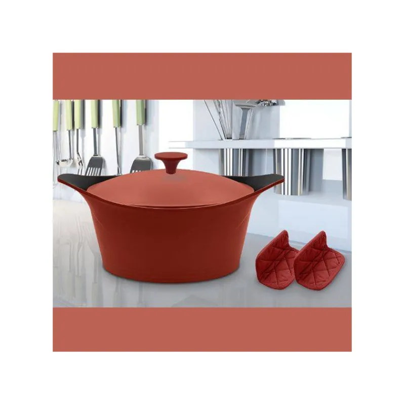 L'incroyable Cocotte Cookut-COOKUT Bouton Poignée de couvercle en aluminium ovale pour L´incroyable Cocotte - Rouge Passion